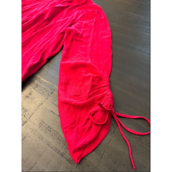 Chico's 3/4 Tie Ruched Sleeve  Open Light Cardigan-Sz 1 (8/M) - Picture 8 of 12